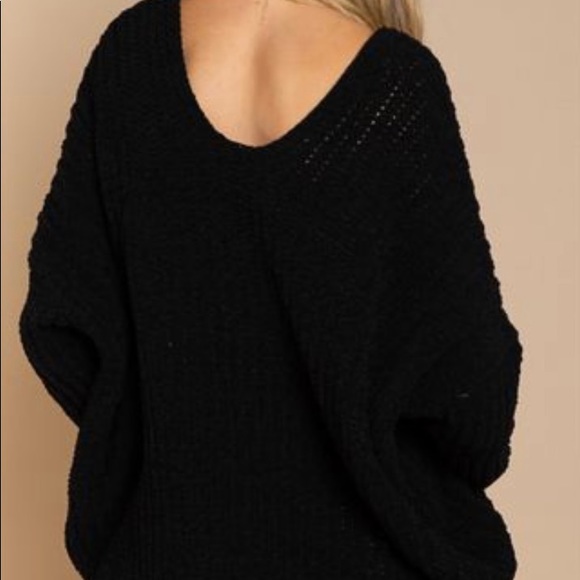 Oversized Soft Black Sweater - Picture 2 of 2